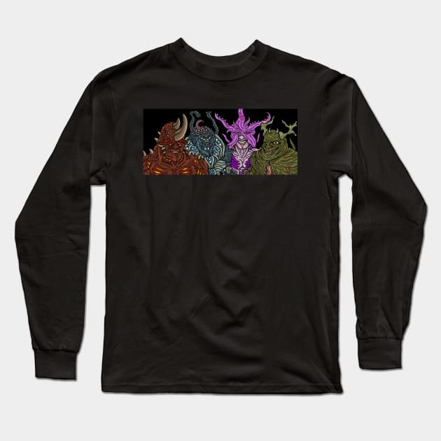 Chaos With The Boys Long Sleeve T-Shirt by DungeonDesigns